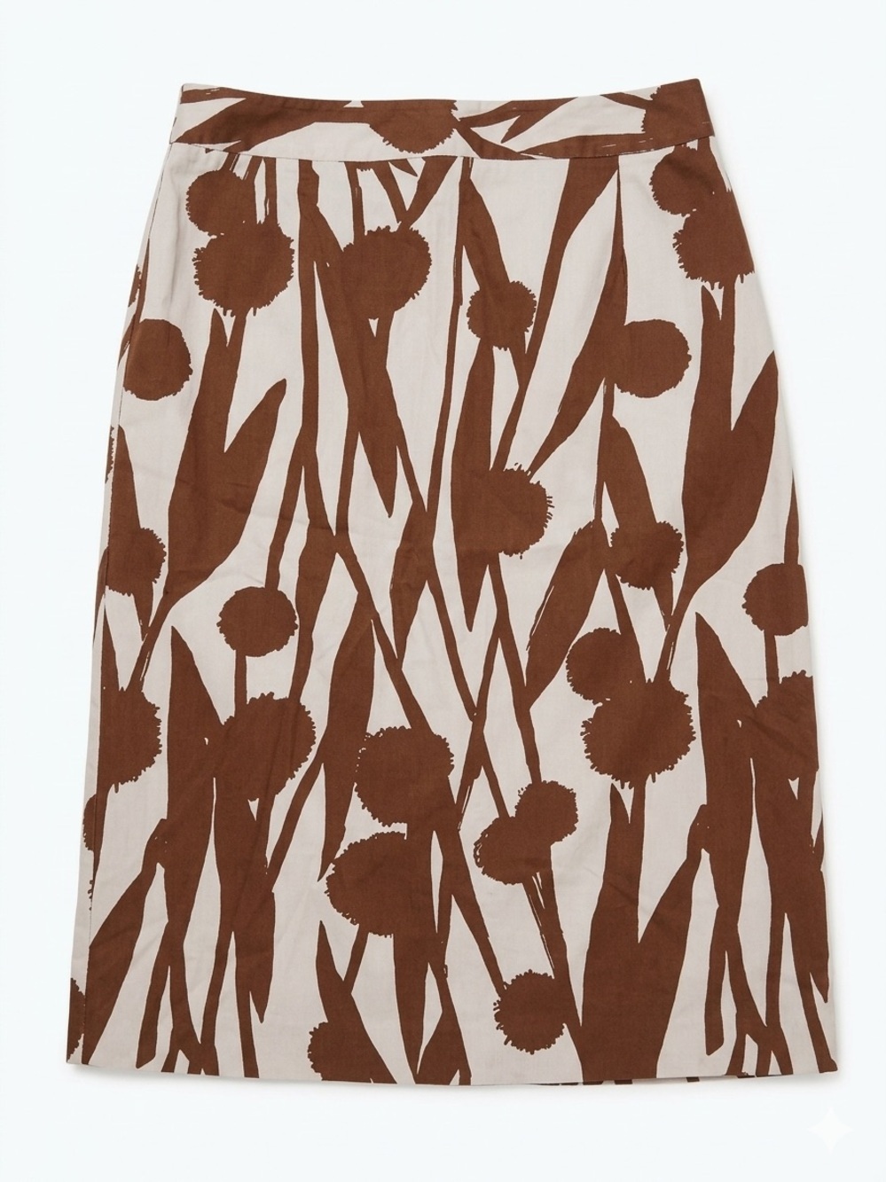 Boden Women Brown Floral Midi pencil Skirt, size 8